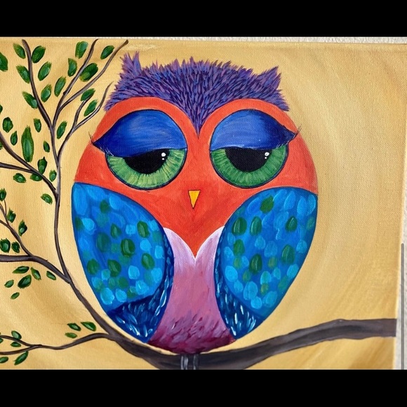 Owl painting - Picture 4 of 4